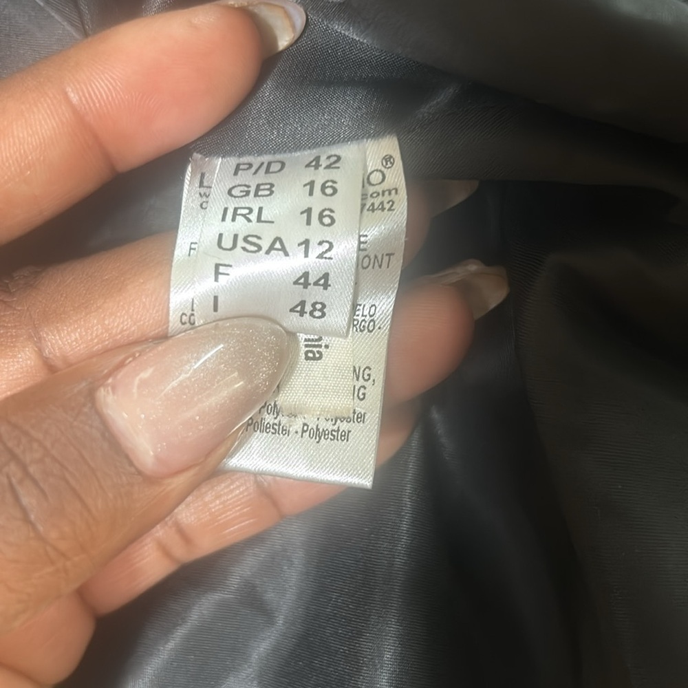 Black real rabbit Fur Vest with Studded Collar - Picture 3 of 3